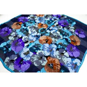 ウンガロ スカーフ 花柄 ブランド 小物 レディース ブルー emanuel ungaro