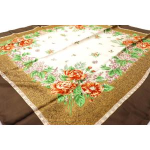 レッセパッセ スカーフ 花柄 ブランド レディース ブラウン系 LAISSE PASSE