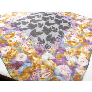 ユミ カツラ スカーフ 花柄 ブランド 小物 レディース グレー×ベージュ YUMI KATSURA