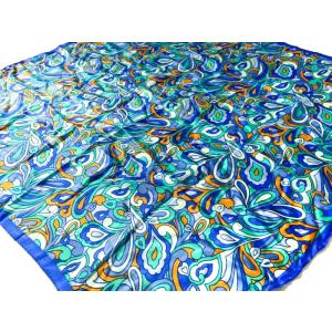 ミッシェルクラン スカーフ シルク ペイズリー柄 ブランド レディース ブルー MICHEL KLE...