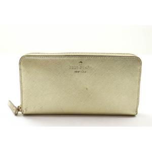 ケイトスペード 長財布 ラウンドファスナー 小銭入れあり ウォレット ブランド レディース ゴールド...