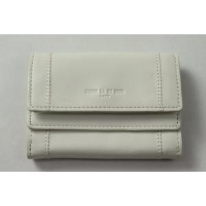 コムサ・デ・モード 三つ折り財布 レザー 小銭入れあり ウォレット ブランド 小物 レディース ホワ...