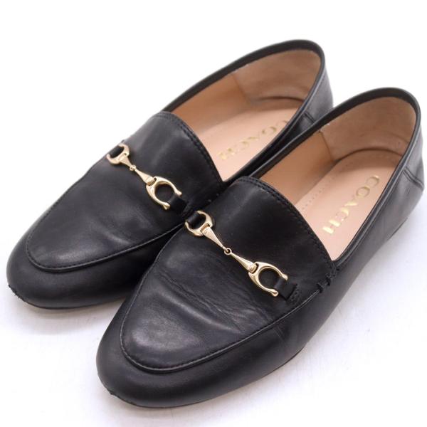 コーチ シグネチャー ビットローファー スリッポン シューズ ブランド 靴 黒 レディース 22.5...