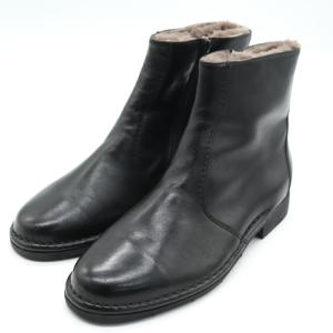 シオックス ショートブーツ 本革レザー ボア ドイツ製 ブランド シューズ 靴 黒 メンズ 7サイズ ブラック Sioux｜kbnet2019v2