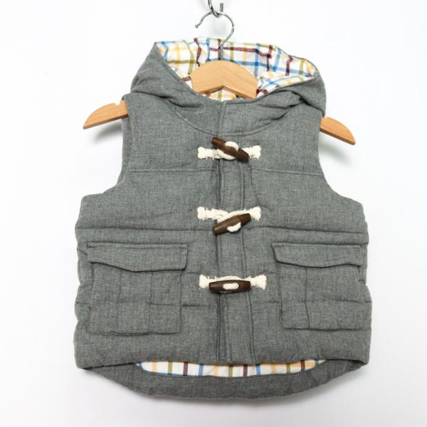 ギャップ 中綿入りベスト フード付き アウター ベビー 男の子用 80サイズ GAP