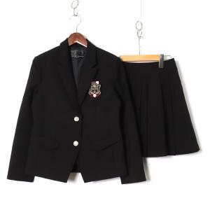 キューティーリボン スーツ セットアップ ジャケット プリーツスカート 卒業式 キッズ 女の子用 160サイズ ブラック Cutie Ribbon｜kbnet2019v2