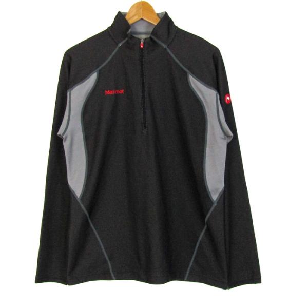マーモット 長袖Ｔシャツ トップス ハイネック ハーフジップ 大きいサイズ メンズ XLサイズ ブラ...