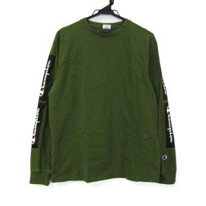 チャンピオン 長袖Ｔシャツ スポーツウエア トレーニングウエア トップス メンズ Mサイズ グリーン系 Champion｜kbnet2019v2