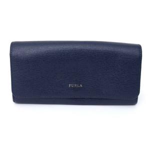 フルラ 長財布 レザー フラップ 小銭入れあり ブランド ロングウォレット レディース ネイビー F...