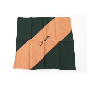 ジュン アシダ スカーフ バイカラー ロゴ シルク100％ ブランド 小物 レディース グリーン j...