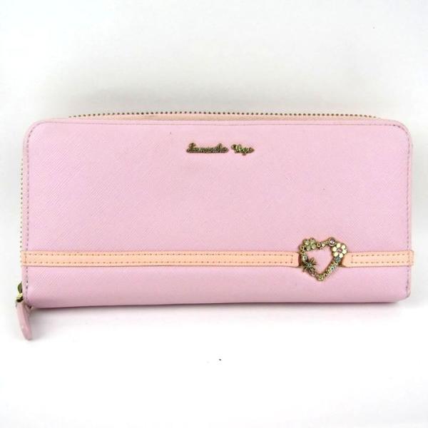 サマンサベガ 長財布 ラウンドファスナー フラワーハート 小銭入れあり ブランド ウォレット レディ...