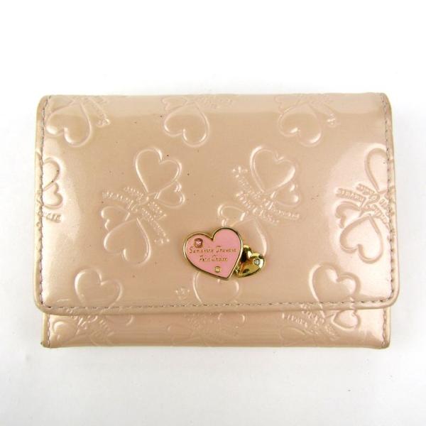 サマンサタバサ プチチョイス カードケース コインケース ハート ブランド 財布 レディース ベージ...