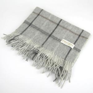 カシミヤコレクション マフラー チェック柄 カシミヤ100％ ブランド 小物 レディース グレー Cashmere Collection｜kbnet2019v2