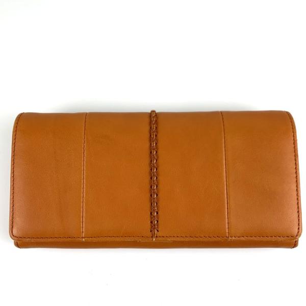 ラマーレ 長財布 本革レザー がま口 小銭入れあり ロングウォレット レディース オレンジ lama...