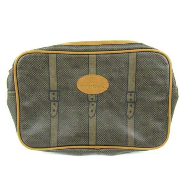 ロベルタ・ディ・カメリーノ ポーチ ベルトモチーフ クラッチ ブランド 小物 レディース ブラウン ...