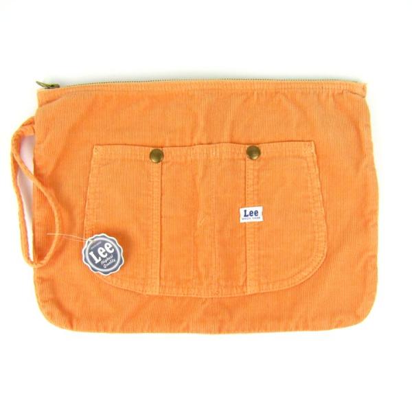 リー ポーチ 未使用 コーデュロイ セカンド クラッチ 小物 レディース オレンジ Lee
