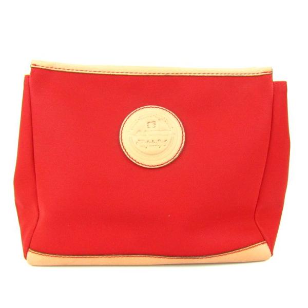 ランセル ポーチ 大容量 メイクポーチ 小物入れ ブランド レディース オレンジ系 LANCEL