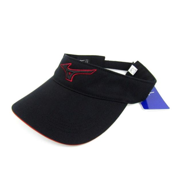 ミズノ サンバイザー ゴルフ スポーツウエア 帽子 未使用品 メンズ ブラック Mizuno