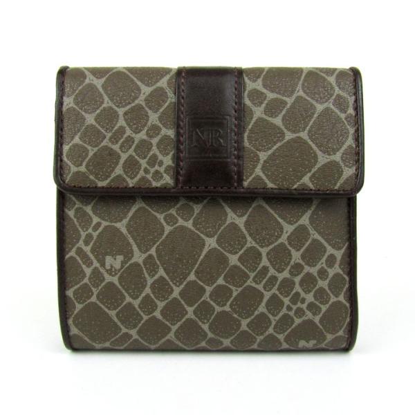 ニナリッチ 三つ折り財布 小銭入れあり レザー ウォレット ブランド 小物 レディース ブラウン N...