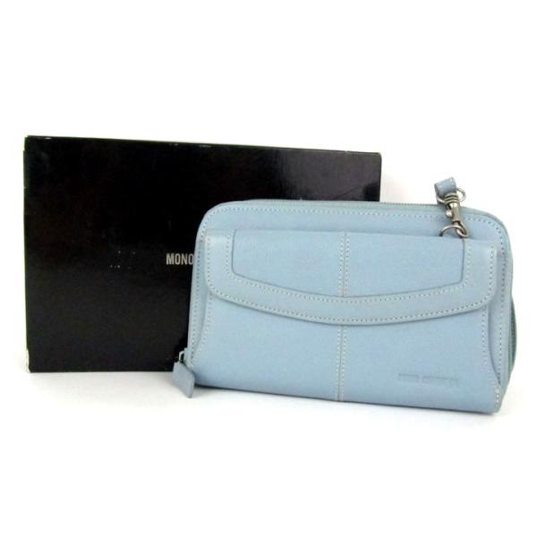 モノコムサ 長財布 ウォレットショルダー 小銭入れあり ブランド レディース ブルー MONO CO...