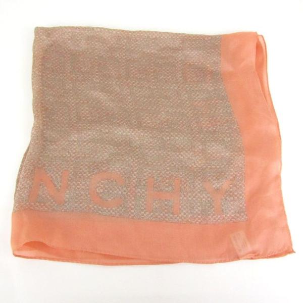 ジバンシィ スカーフ 4Gロゴ シルク 日本製 ブランド 小物 レディース オレンジ系 GIVENC...