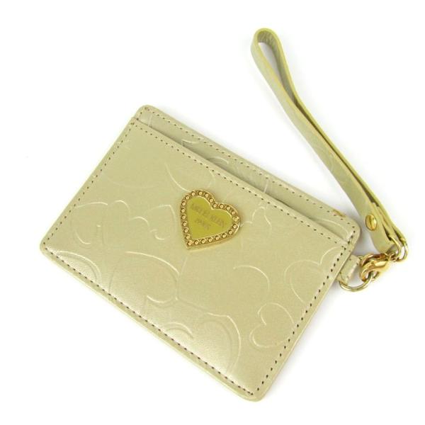 ミッシェルクラン パスケース カードケース ハート 定期入れ ブランド 小物 レディース ゴールド ...