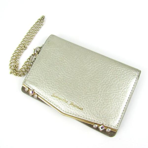 サマンサタバサ パスケース カードケース 定期入れ チェーン付き ブランド 小物 レディース ゴール...
