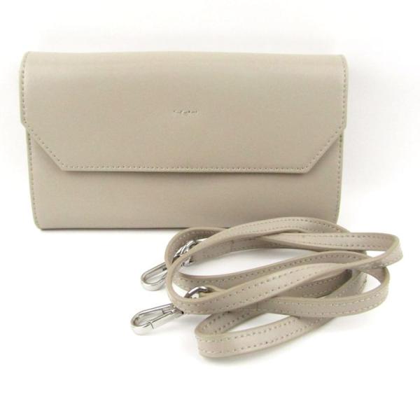 ヤーキ ショルダーウォレット レザー 2way 長財布 ショルダーバッグ ブランド レディース グレ...