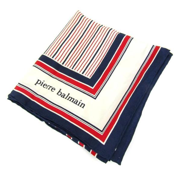 ピエール・バルマン スカーフ 総柄 ブランド 小物 レディース ネイビー PIERRE BALMAI...