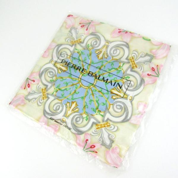 ピエール・バルマン スカーフ 未使用 花柄 ブランド 小物 外装ダメージ有 レディース ピンク×ベー...