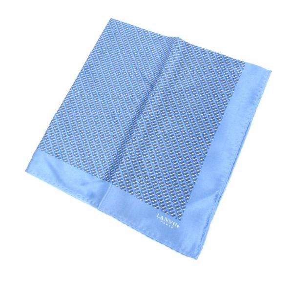 ランバン スカーフ 総柄 ブランド 小物 レディース ブルー LANVIN