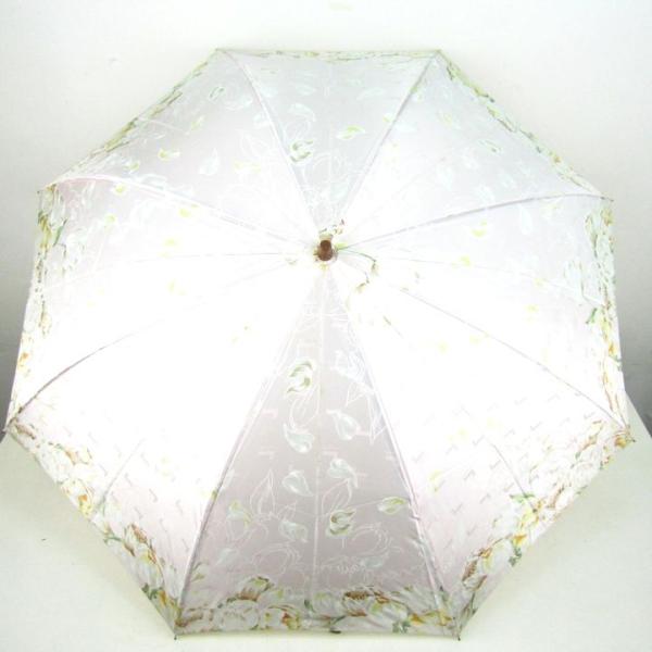 ランセル 折りたたみ傘 花柄 ブランド 収納時約40cm レディース ライトピンク LANCEL