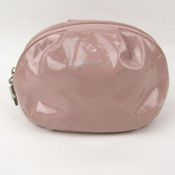 アニエスベー ポーチ ロゴ 無地 ブランド レディース ピンク agnes b.