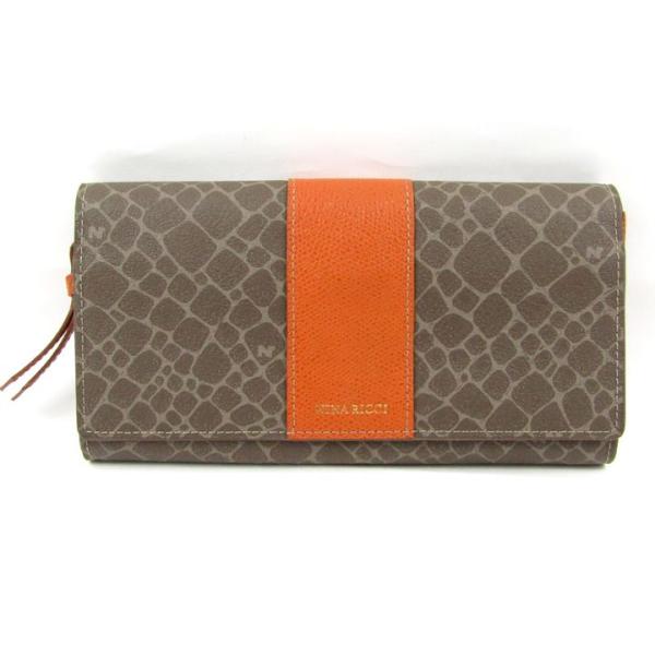 ニナリッチ 長財布 グレインヌーボー ロングウォレット ブランド レディース ブラウン NINA R...