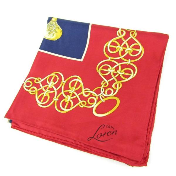 ヴァンローレン スカーフ 香水瓶 パフューム ブランド レディース ネイビー VAN Loren