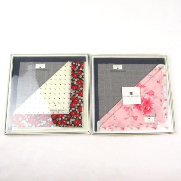 ピエールバルマン ハンカチ 2点セット 未使用 まとめて ブランド 箱キズ有 メンズ レディース P...