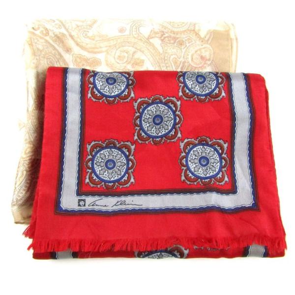 アンクライン スカーフ ストール 2点セット シルク ウール まとめて ブランド レディース ANN...