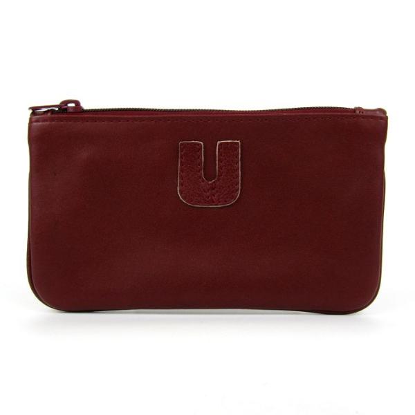 ウンガロ ポーチ マルチケース Uロゴ ブランド レディース ワインレッド emanuel unga...