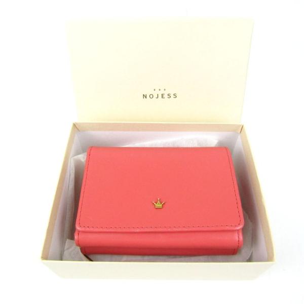ノジェス 三つ折り財布 小銭入れあり ミニ財布 ブランド ウォレット レディース ピンク NOJES...