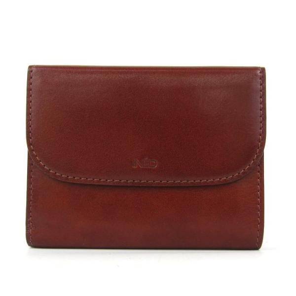 イネド 二つ折り財布 がま口 小銭入れあり ウォレット ブランド レディース ブラウン INED