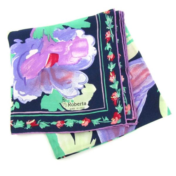 ロベルタ・ディ・カメリーノ スカーフ ストール 花柄 シルク イタリア製 ブランド 小物 レディース...