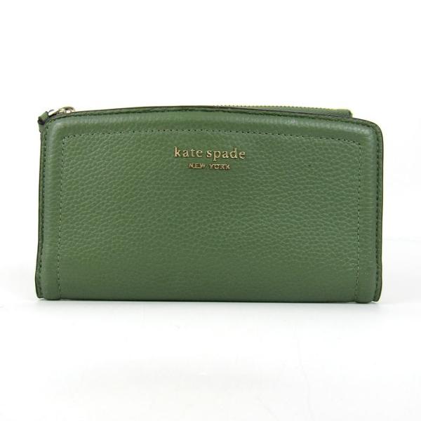 ケイトスペード 二つ折り財布 長財布 レザー 小銭入れあり ウォレット ブランド レディース グリー...