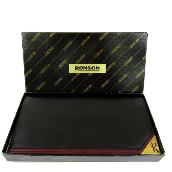 ロンソン 長財布 二つ折り 小銭入れあり ウォレット ブランド メンズ ブラック RONSON