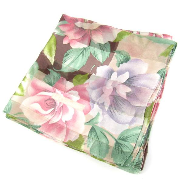 ラ シャトレーヌ スカーフ ストール 花柄 シルク ブランド 小物 レディース ブラウン La Ch...