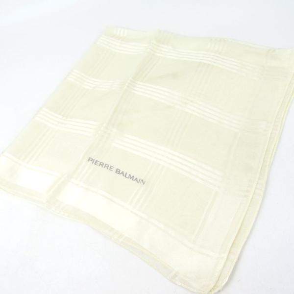 ピエールバルマン スカーフ チェック ブランド レディース ホワイト PIERRE BALMAIN