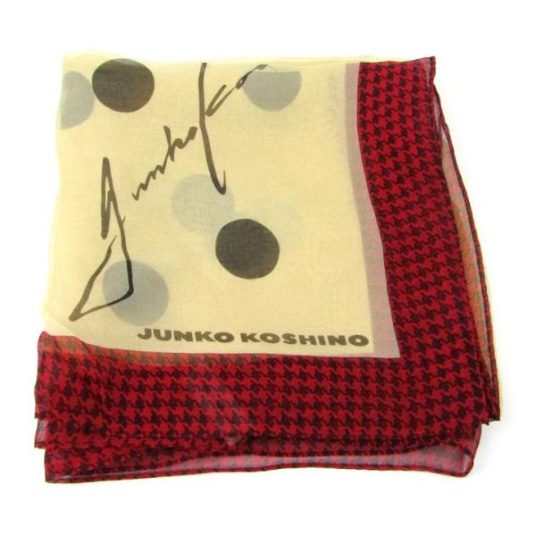 ジュンコ・コシノ スカーフ ストール ドット柄 シルク ブランド 小物 レディース ベージュ JUN...