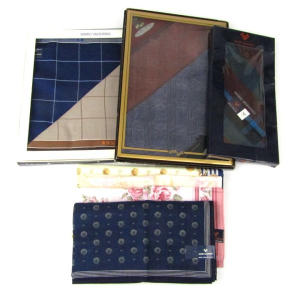 マリオ・ヴァレンティノ ハンカチ チェック 花柄等 未使用 7点セット まとめて 大量 レディース ...