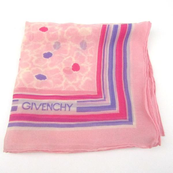 ジバンシィ スカーフ 花柄 シルク ブランド 小物 レディース ピンク GIVENCHY