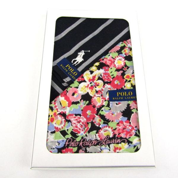 ポロ・ラルフローレン ハンカチ 2点セット 未使用 花柄 ストライプ柄 ブランド まとめて メンズ ...
