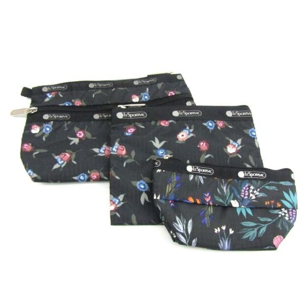 レスポートサック ポーチ 3点セット 花柄 マルチケース 小物入れ ブランド まとめて レディース ...